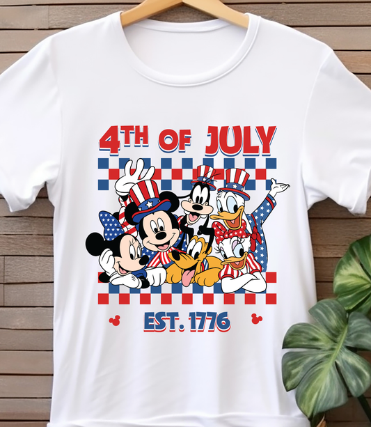 4th Of July-Est-1776-Mickey Mouse - 4th of July - DTF Transfer