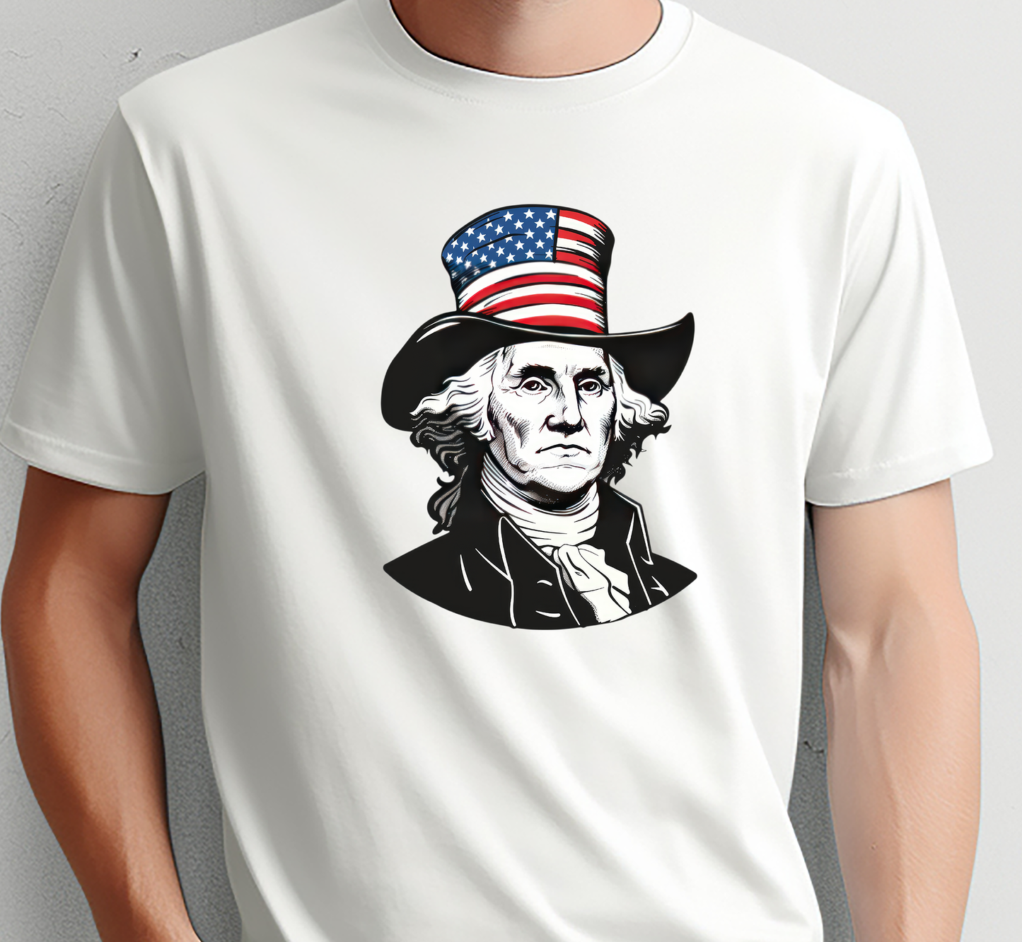 Abraham Lincoln with USA Flag  - 4th of July - DTF Transfer